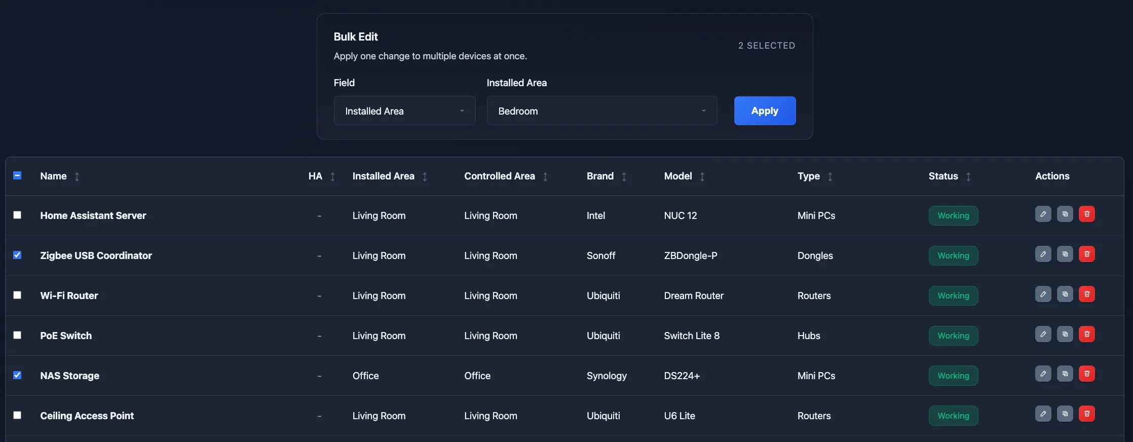 Smart Home Planner 一括編集のスクリーンショット