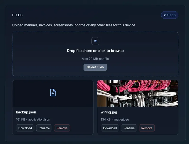 Smart Home Planner device files screenshot